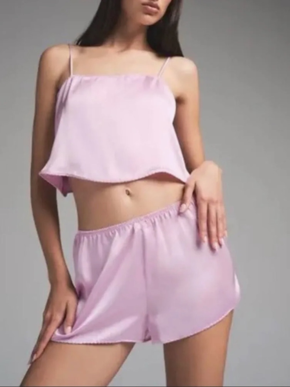 SKIMS Hotel Shine Cami Sleep Set | Baby Pink | Small | NWT 🏷️